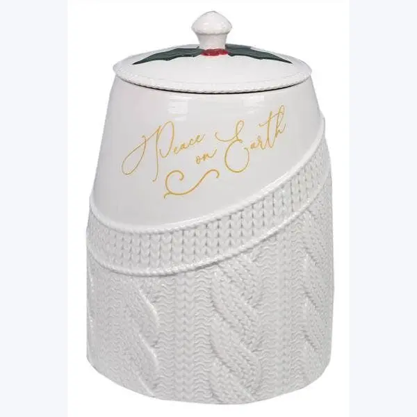 Wintergreen Christmas Ceramic Treat Jar