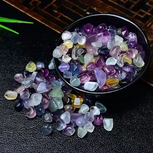Mixed polished crystal materials set—assorted crystal chips and selected grinding stones, suitable for healing, energy work, meditation, witchcraft, and home decor