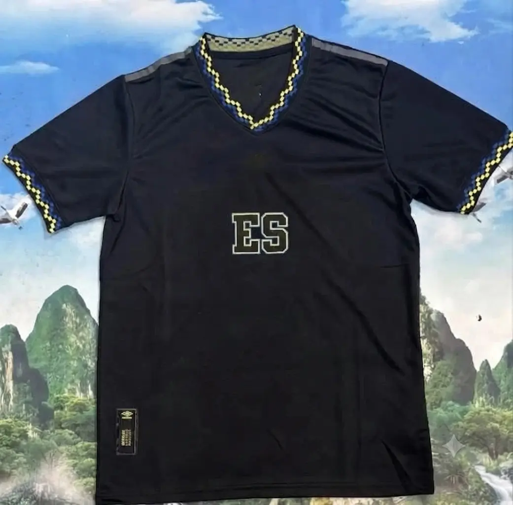 Mens El Salvador National Soccer Black 26, Soccer Jersey, Sport Menswear Top Unisex Short Sleeve