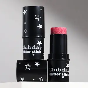 Clubday Multi-Use Glitter Stick for Face & Body - Shimmer Eyeshadow Highlighter Crayon, Holographic Makeup for Festival, Stage, and Party Looks