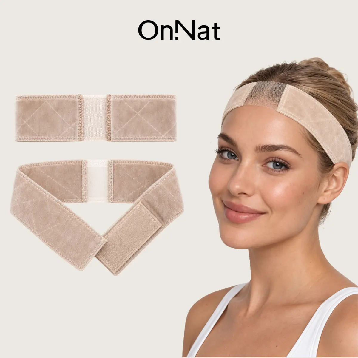 OnNat Non-slip Wig Grip Band For Women Adjustable Soft Headband With Transparent Lace For T Part Lace Wigs