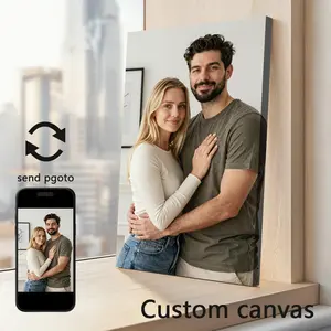 2D Flat, 1 Piece Personalized Framed Canvas Wall Art. Custom canvas printed with your photos. Suitable for living room, bedroom and kitchen decor, ready to hang. Ideal gift for Mother's Day, Father's Day and birthday. Father's Day, Independence Day