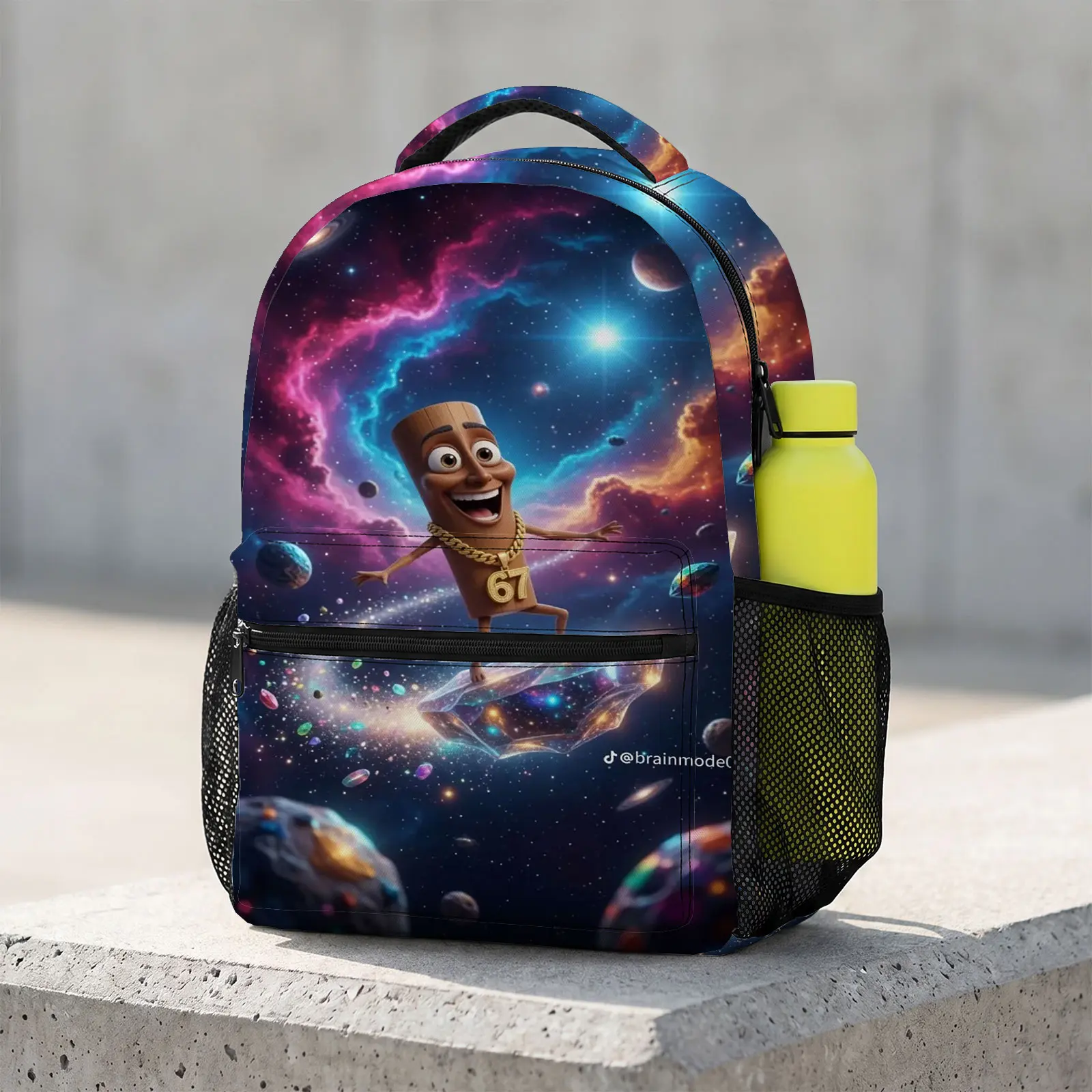 Tung-Tung-Tung-Sahur Cute Cartoon School Backpack for Teen Boys | Aesthetic Print Bookbag for Kids & Students | Large Capacity Casual Daypack