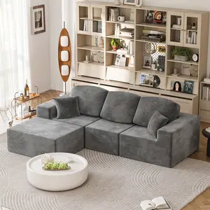 Modern Modular L-Shape Sofa With Chaise,Cloud Sectional Couch, Upholstered Couches For Living Room