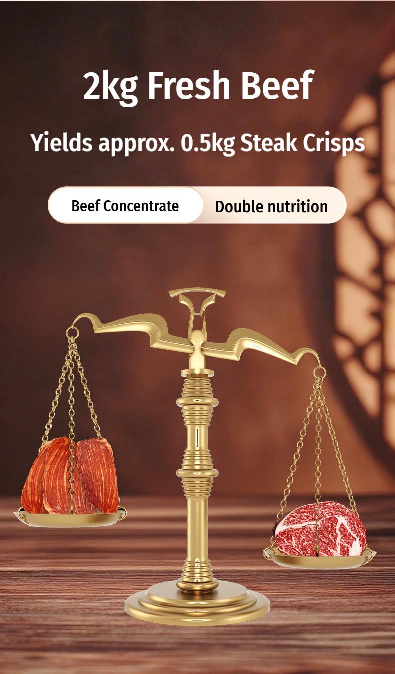 Spicy flavor High Protein Angus Beef Crisps – 54.5g Protein per 100g, Ultra Crunchy