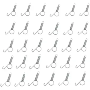 30 Pcs Pet Cage Door Latch Spring Hook Quail Cage Clips for Wire Cages - Fixing Small Animal, Rabbit, Dog, Cat, Parrot, Guinea Pig, Squirrel