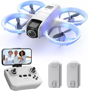 Drone with HD Camera, 360° Rolling One-Key Takeoff/Landing, Headless Mode Remote Control Lightweight Under 249g Drones with 2 Batteries RC Quadcopter Mini Aircraft Gifts, Spring tiktokshopspringglowup