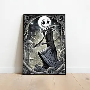 The Nightmare Before Christmas Movie Poster, Nightmare Before Christmas print, Jack Skellington, Tim Burton