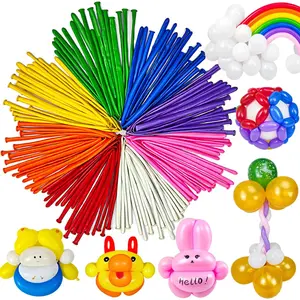 260 Balloons Pack of 100 Long Balloon Animal Twisting Balloons for for Animal Shape Birthdays Clowns