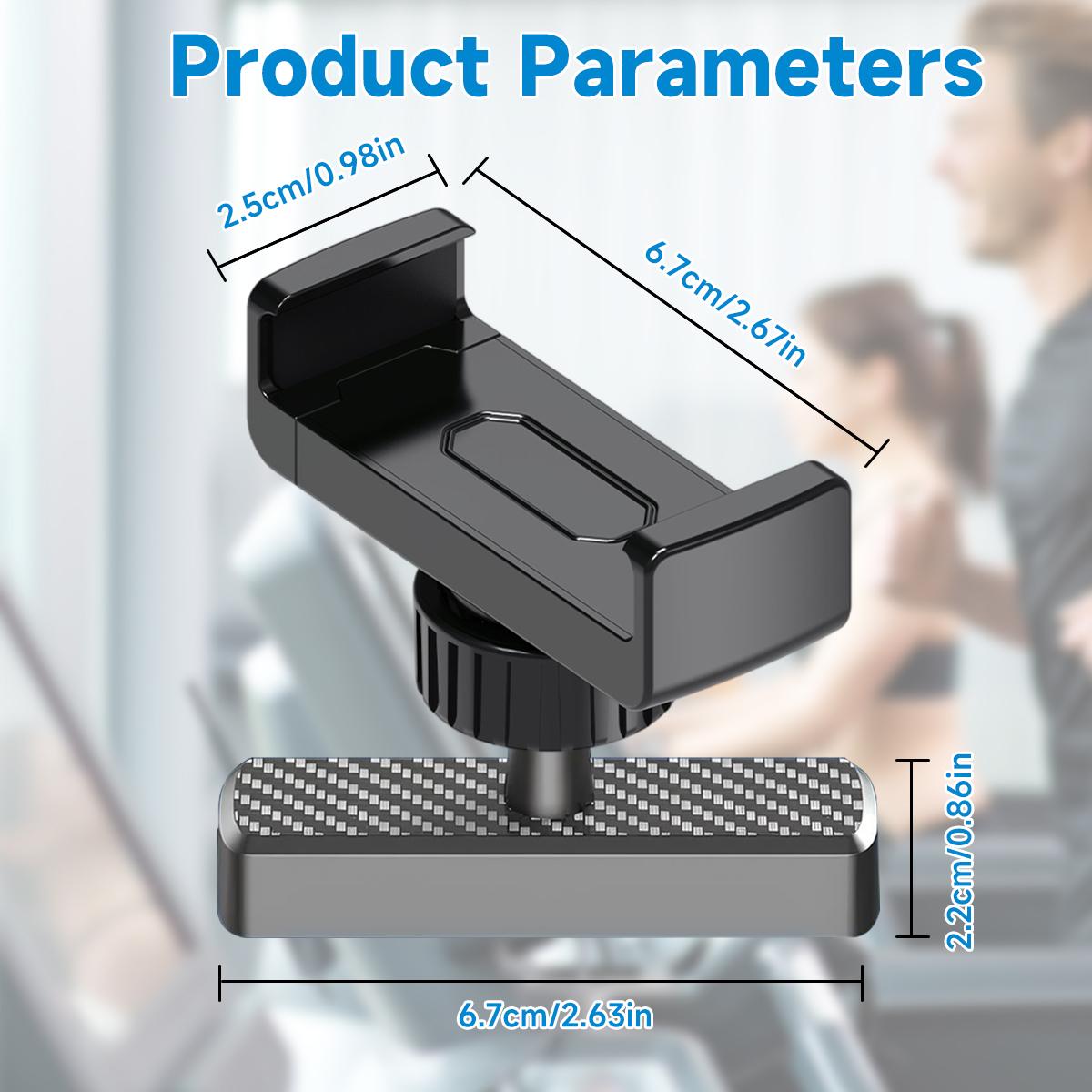 Magnetic Phone Holder for Gym, 360° Adjustable, Strong Portable Magnet Phone Mount for Workout Recording, Gym Phone Mount with Strong Magnet Base, Compatible with All Smartphones 4.7-7"