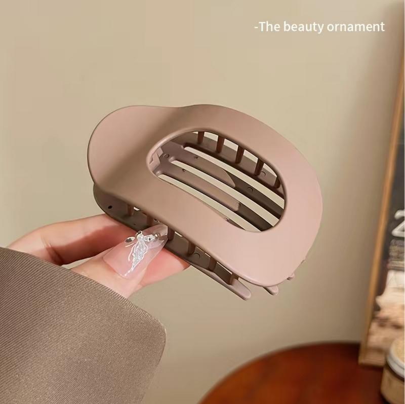 4pcs Solid Color Flat Hair Clips Set-Minimalist Acrylic Barrettes for Women,Strong Hold Claw Clips for Thick or ThinHair l Elegant, No-Crease,Daily & PartyStyling Accessories