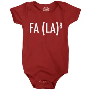 Fa La 8 Baby Bodysuit Funny Sarcastic Christmas Carol Graphic Novelty Jumper For Infants Funny Baby Onesies Christmas Clothes for Baby Funny Music Onesie Novelty Onesie Red - Fa