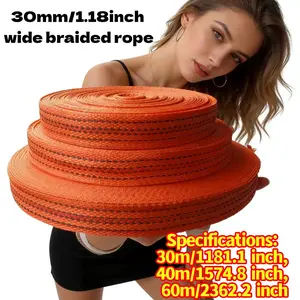 Multifunctional Binding Strap 3cm Wide, 30m/40m/60m Options, Flat Rope for Moving, Storage, Travel, Luggage Fixing, Home Organization