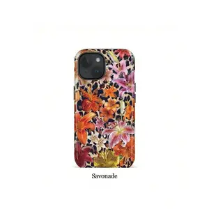 Leopard Print Lily Collage Phone Case For Iphone 16 Pro Max, 15 Pro Max, 13, 13 Mini, 12, 11, XS Max, 7,Suitable For IPhone 17 Air