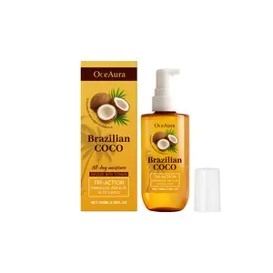 Coconut Body Moisturizing Oil - Hydrating, Smoothing & Stretch Mark Appearance Diminishing | For Postpartum Belly & Hips