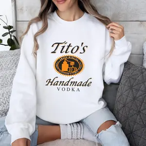 Tito Crewneck Sweatshirt, TITO'S Handmade Vodka Sweatshirt, Austin Texas Label Sweater, Vodka Alcohol Sweatshirt, Tito's Fan Gift