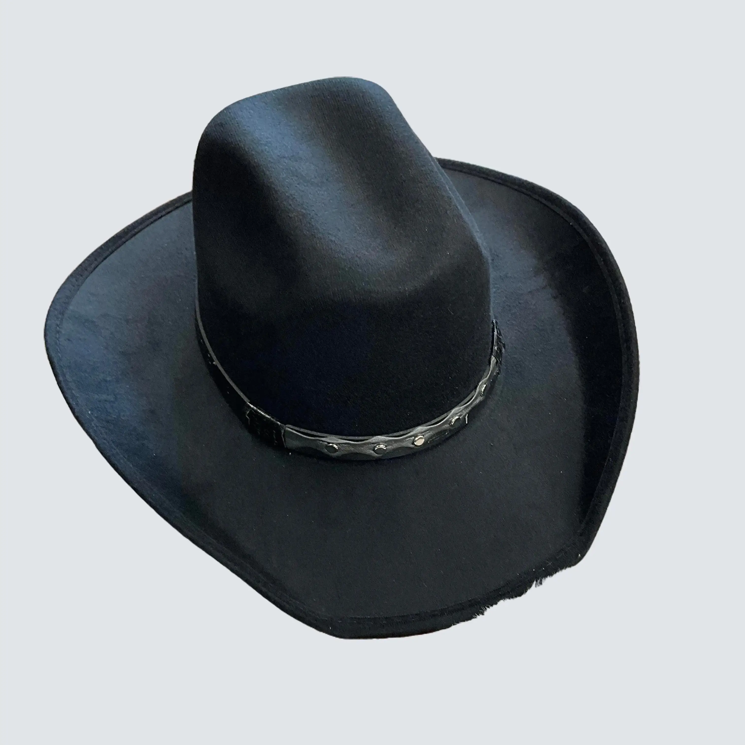 TEJANA TELAR Classic Black Felt Cowboy Hat with Studded Band for Western Style