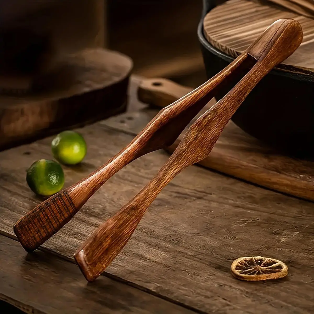 Durable Non-Slip Bread Clip, Dark Wood Design, Perfect Breakfast & Baking Accessory, Essential European Kitchen Tool, Kitchen Cooking Accessories, Durable Kitchenware, Kitchen Gadget, Home Kitchen Accessory