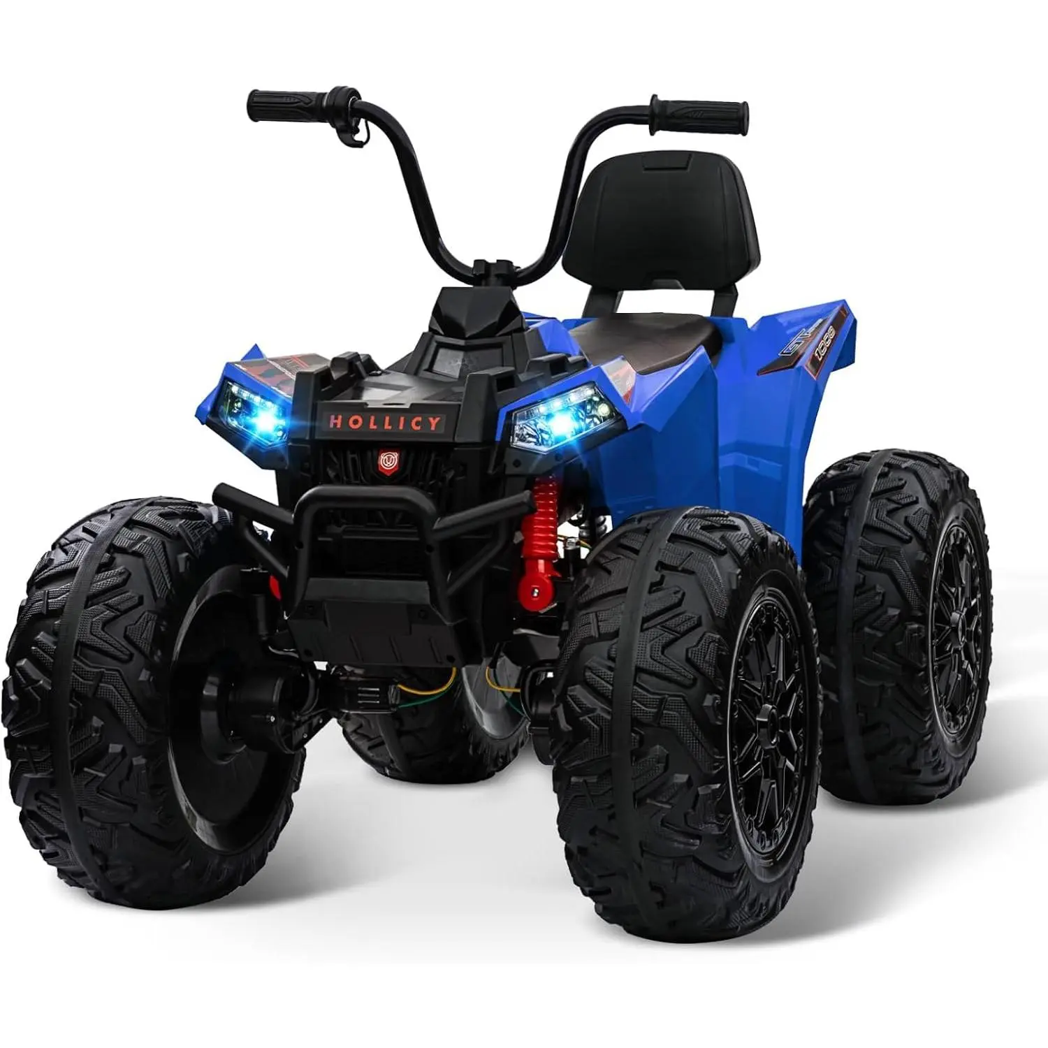 Kids' 24V 4WD Electric Quad Bike - 24V Motor, 4x80W Power, 2x7AH Battery, Long Playtime, Accelerator Handle, EVA Tires, LED Lights, Bluetooth Music Player, PP Plastic Kids' Model