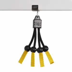 Banana Bungee – Holder with Easy Installation Using Cabinet Clamp Connection Hardware – Multiple Bunches or Single Banana; Made in USA Space Saver