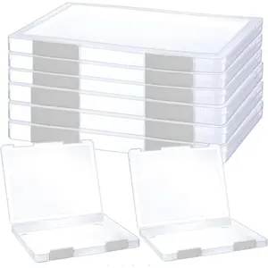 Clear A4 Plastic Portable Project Case for 8.5" x 11" Letter Paper, Scrapbook Paper, Documents and Magazines-Storage Box with Buckle (Pcs)