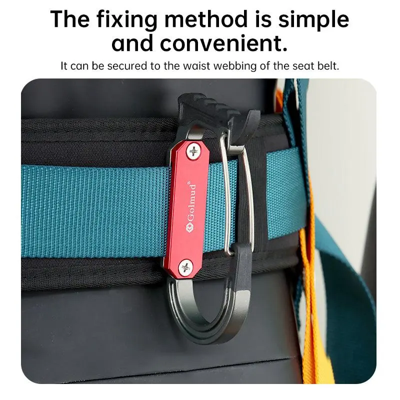 Harness Gear Hook, Premium Aluminum Alloy Tool Rack with Adjustable Fit and Quick Attach for Rock Climbing & High-Altitude Work