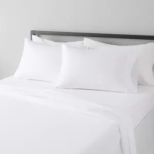Lightweight Super Soft, Wrinkle-Free, Easy Care Microfiber 4-Piece Bed Sheet Set with 14-Inch Deep Pockets, Full, Bright White,