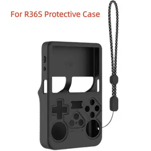 R36s Game Console Silicone Case Set, Lightweight Design, Anti-Shock Drop Protection, Full Coverage Protective Shell, Shockproof