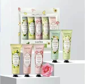 Hydrating & Moisturizing Hand Cream Set, 5 Counts/set Daily Nourishing Fruit & Plant-scented Fragrance Hand Creams for Soft Skin Moisturizer Aroma Hand Cream Set Moisture