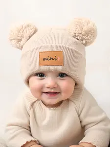 Unisex Y2K Style Knit Beanie Hat for Ages 3-12, Soft & Cozy Winter Accessory, Perfect for Outdoor Activities & Daily Wear, Knitted Hat