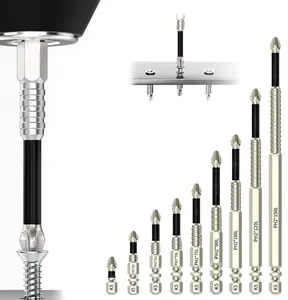 High-Magnetic Screwdriver Drill Bit, 2025 New Magnetic Durability Screwdriver Drill Bit Set, Anti-Slip Magnetic Electric Screwdriver Set,Electric Precision Screwdriver Set, Anti-Shock Impact Driver Bits for Home DIY Professional Use, TikTokShopBlackFriday