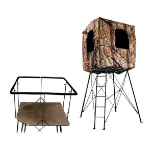 Muddy 12' Quad Pod Stand Hunting Blind, Hunting Gear Deer Blind w/ Windows, Camo