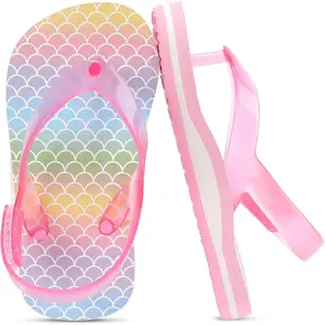 ST-03 Toddler Flip Flops Girls Sandals Cute Jelly Boys Kids Flip-flops Adjustable Back Strap Non Slip Sole Lightweight Princess Sandal for Girl Swim Pool Summer Outdoor Beach