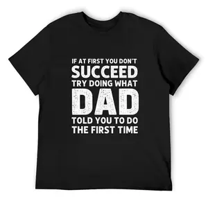 Funny Dad Graphic T-Shirt for Men, Dad Told You Quote Tee, Breathable Crew Neck Short Sleeve Shirt, Father’s Day Gift