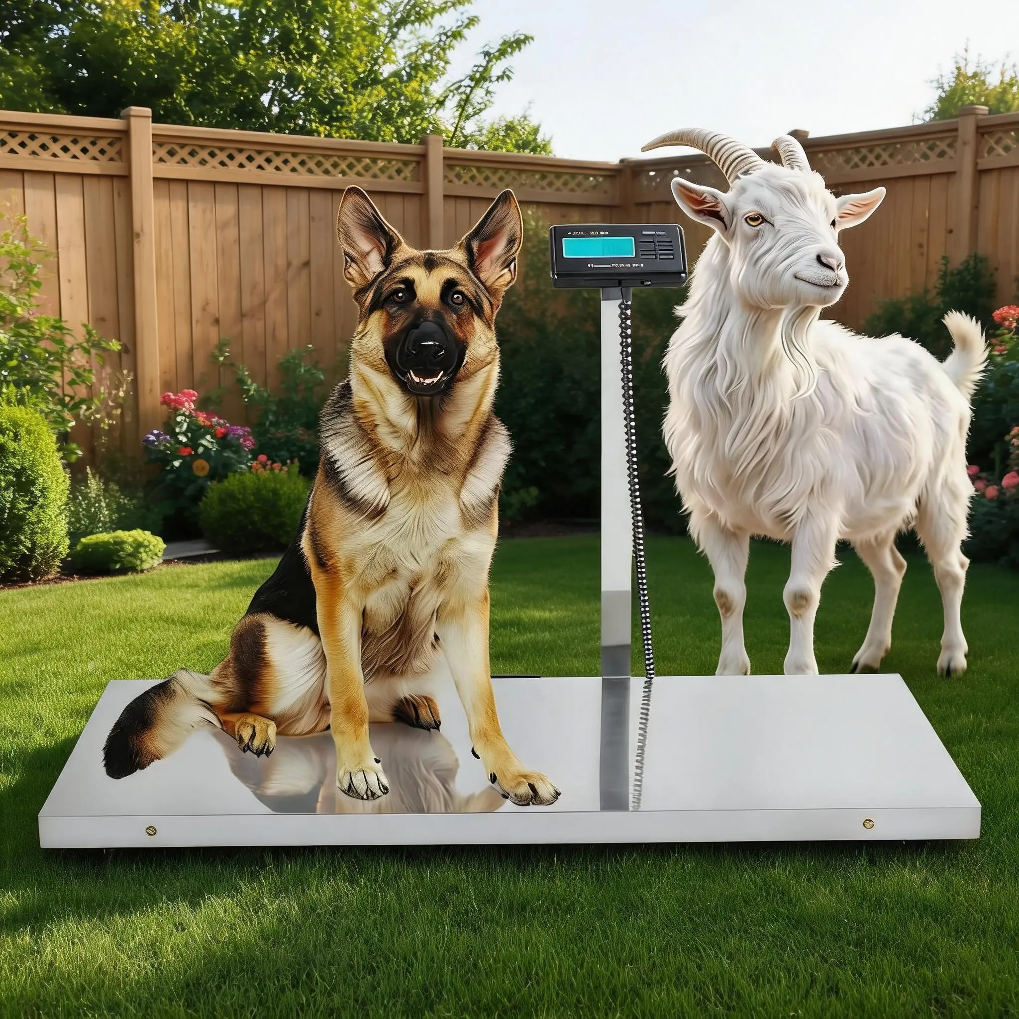 1100lb Heavy Duty Industrial Livestock Scale – 40.5"x20.9" Stainless Steel Platform – Digital Animal & Pet Floor Scale for Dogs, Pigs, Goats, Cats – Multi-Unit (kg/oz/lb) – US Standard