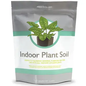 4QT Indoor Plant Soil, Perfectly Balanced Potting Mix, Gardening Substrate for All Varieties of Live Houseplants, Coco Coir,Potting Mix,Bark,Garden