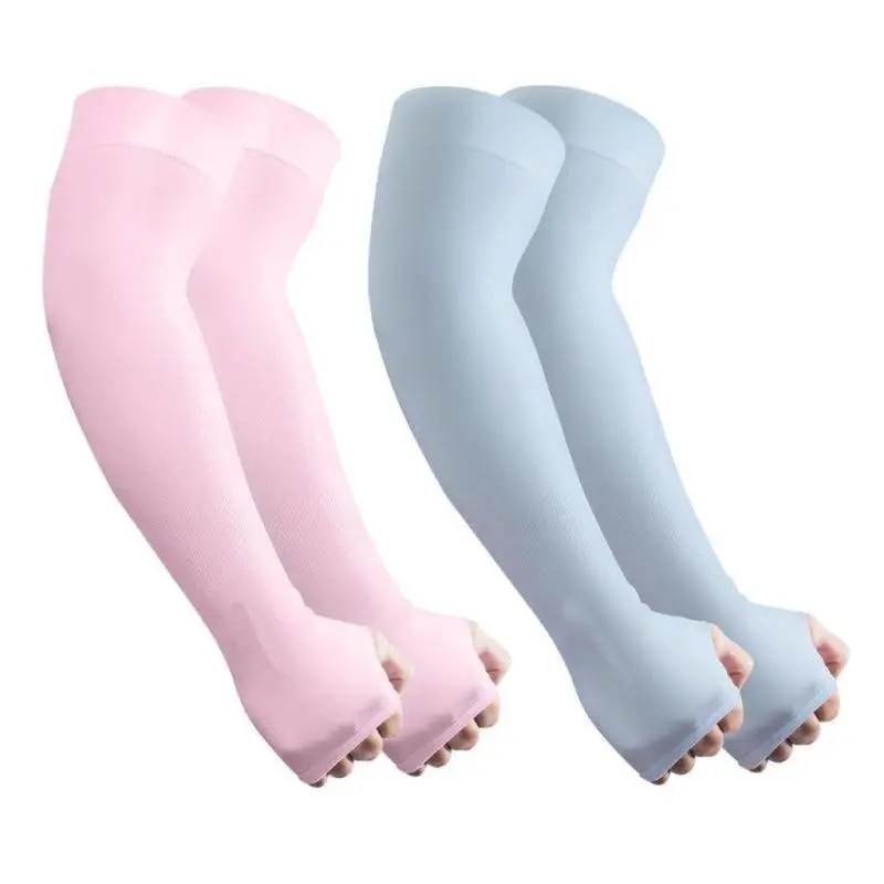 Unisex Cooling UV-Protective Sports Arm Warmers - Quick-Dry Compression Sun Shield, Elastic Stretch Lightweight Pairs, 1 Size Fits Most for Running, Cycling