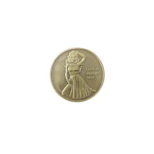 Vintage Bronze Commemorative Coin, Perfect for Party Favors, Christmas & Halloween Gifts, Golf Ball Markers & Playing Cards