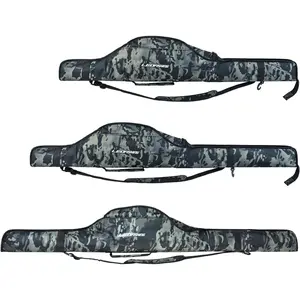 Portable Folding Fishing Pole Bag 3.94ft/4.59ft/5.25ft Fishing Rod Reel Protective Case Fishing Tackle Storage Carry Organizer for Outdoor Fishing 3 Size