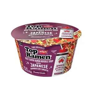 Nissin Top Ramen Beef Flavor Ramen With The Japanese Barbecue Sauce Roasted Garlic - 1 Bowl