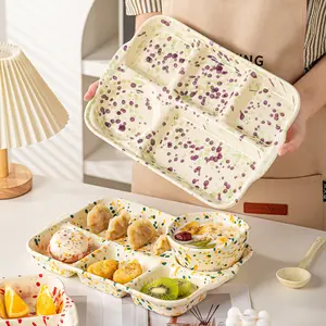 1/4 set double spray paint splatter series tableware set, includes dinner plates and optional dessert bowls, microwave and oven safe, with differentiated designs suitable for desserts and main meals, Modern Tableware Sets