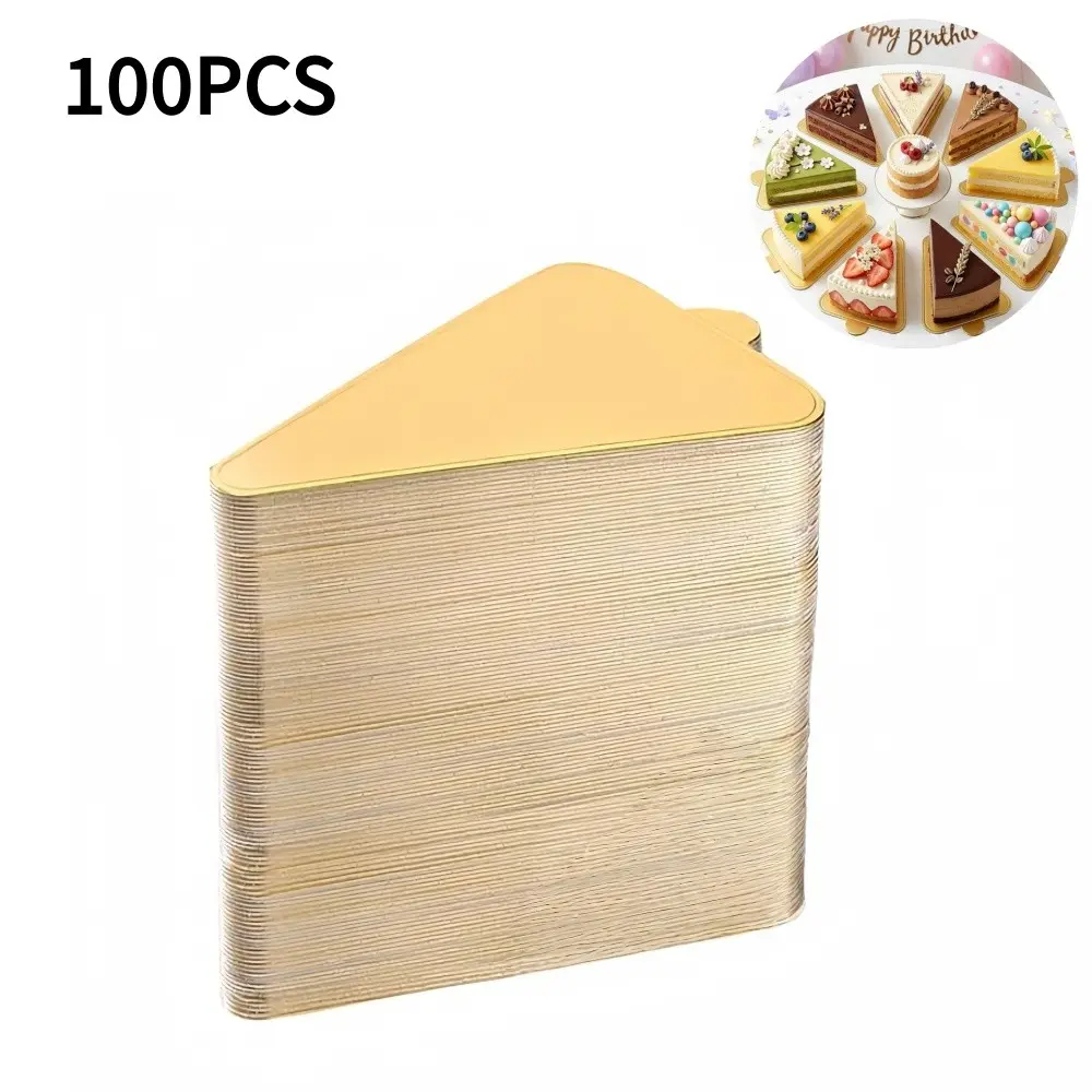100pcs Mini Triangle Cake Paper Pads,  Pastry Liners, Essential for Dessert Shops & Home Baking, Disposable