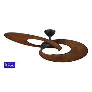 Wind River WR2010MB Sirius 52" Wi-Fi smart Ceiling Fan Matte Black/Walnut
