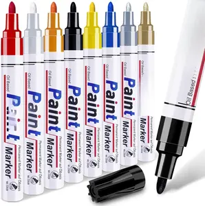 8 Colors Oil Based  Pens, Permanent Marker for Metal, , Canvas, Fabric, Plastic, Tire, Glass, , Safe for  and Adults