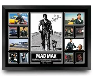 MAD MAX MEL GIBSON SIGNED POSTER No No Framed MEMORABILIA PRINT SIGNATURE