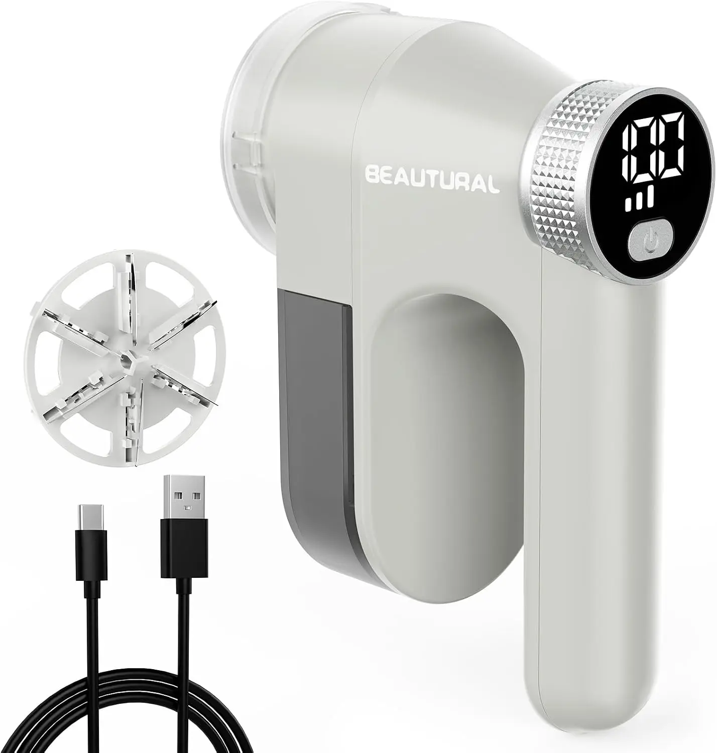 BEAUTURAL Fabric Shaver and Lint Remover, Rechargeable Sweater Defuzzer