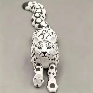 3D Printed Desktop Decoration Best-Seller Snow Leopard Model, Realistic Wildlife Figurine, Large-Scale Handmade Animal Model, Gift Ornament