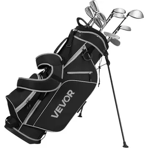 VEVOR Golf Club Set, 12 Pieces Golf Club Complete Set Right Handed with 460CC #1 Driver, #3 5 Fairway Wood, #4 Hybrid, #5/#6/#7/#8/#9/#PW/#SW Irons, L - Shaped Putter, Golf Stand BagVEVOR Super Brand Day