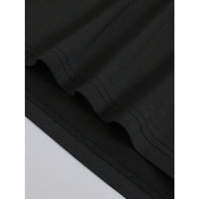 2PAC Letter and Portrait Print Fashion Slimming Round Neck T-Shirt, Casual Polyester Short Sleeve Top for Women, Spring/Summer, Cute T Shirts - Premium 180g Black Cotton Round Neck