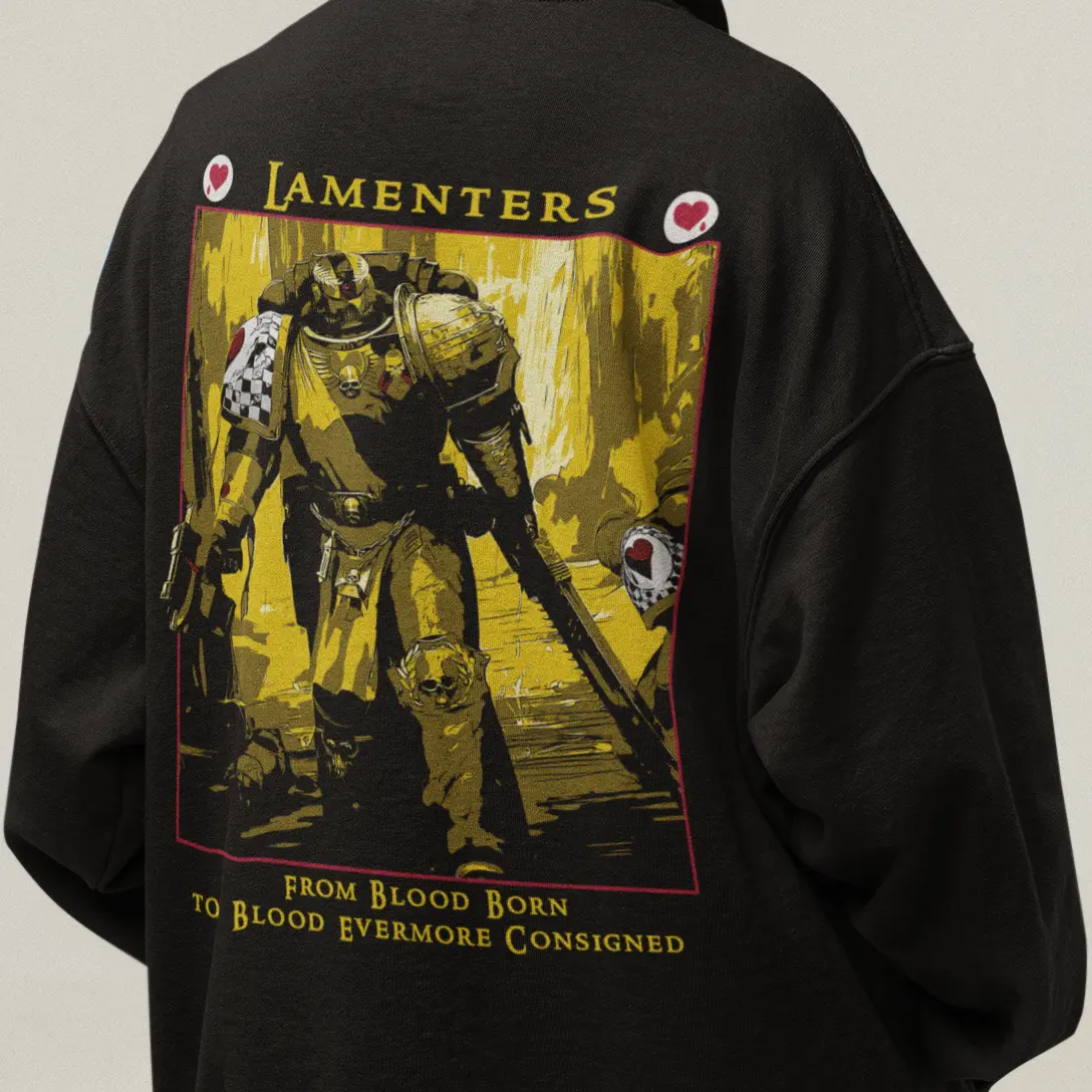 Warhammer 40K Lamenters Hoodie, Space Marine Chapter Unisex Graphic Sweatshirt, From Blood Born Fan Apparel, Pullover Long Sleeve Hoodie